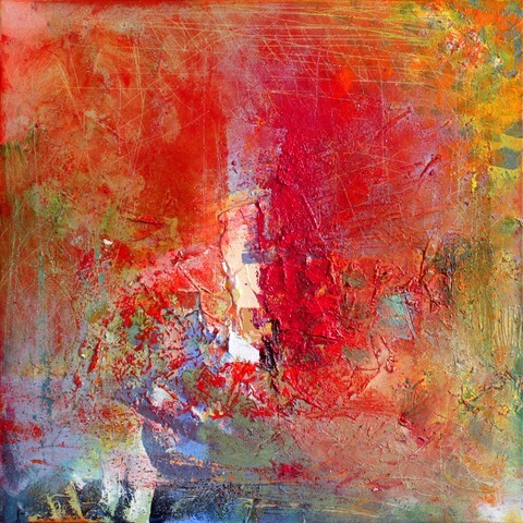 Abstract art - hand painted canvas